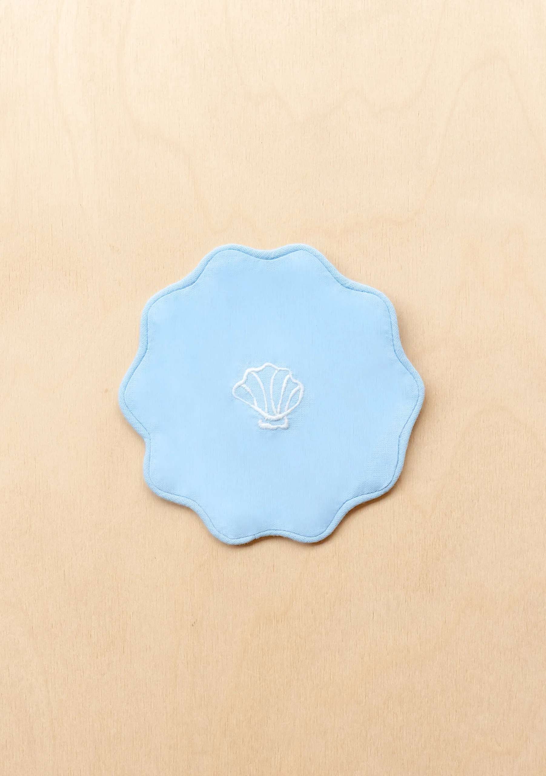 Cotton & Linen Coasters Set of 2 in Blue
