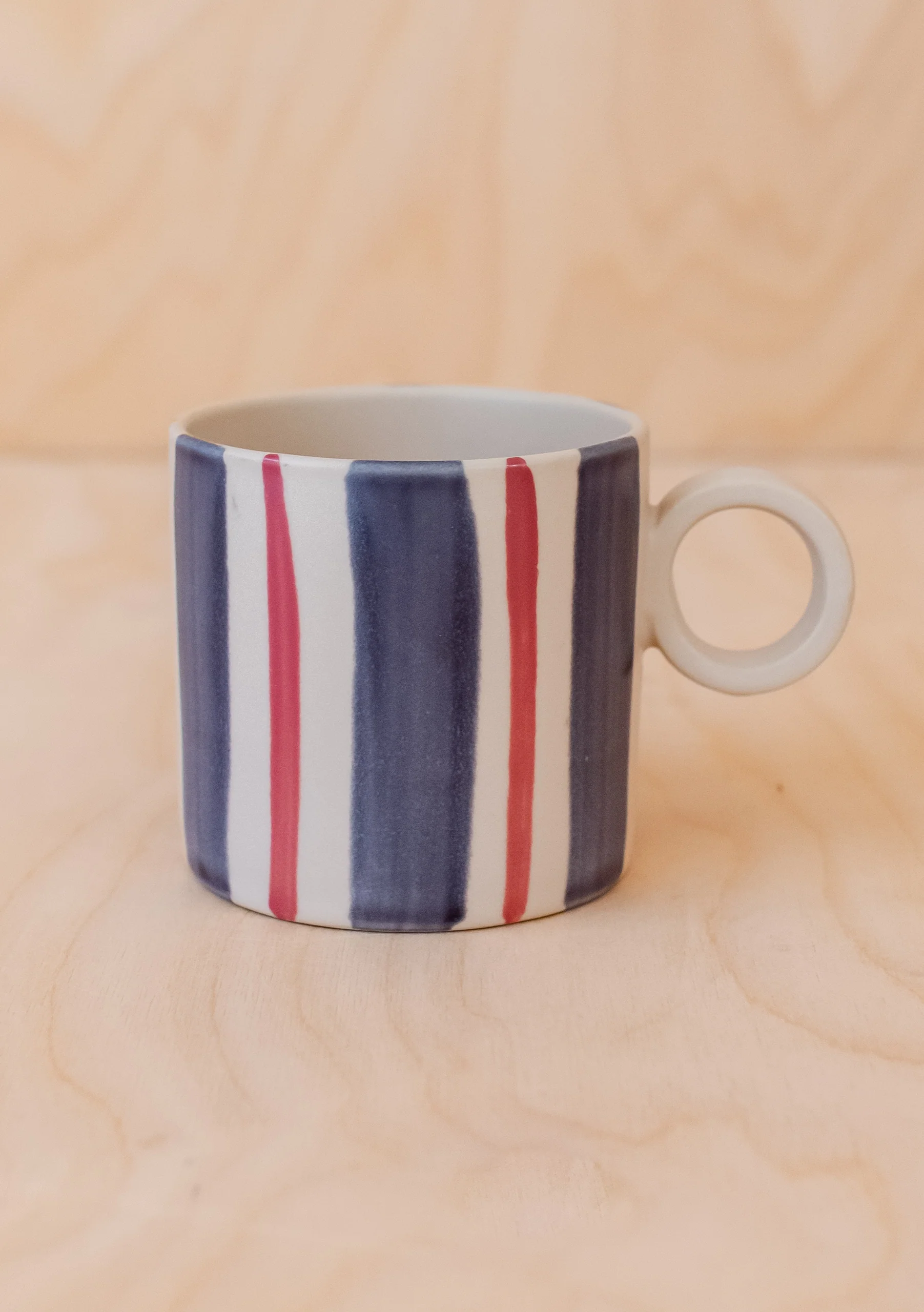 Blue Stripe Hand-Painted Mug