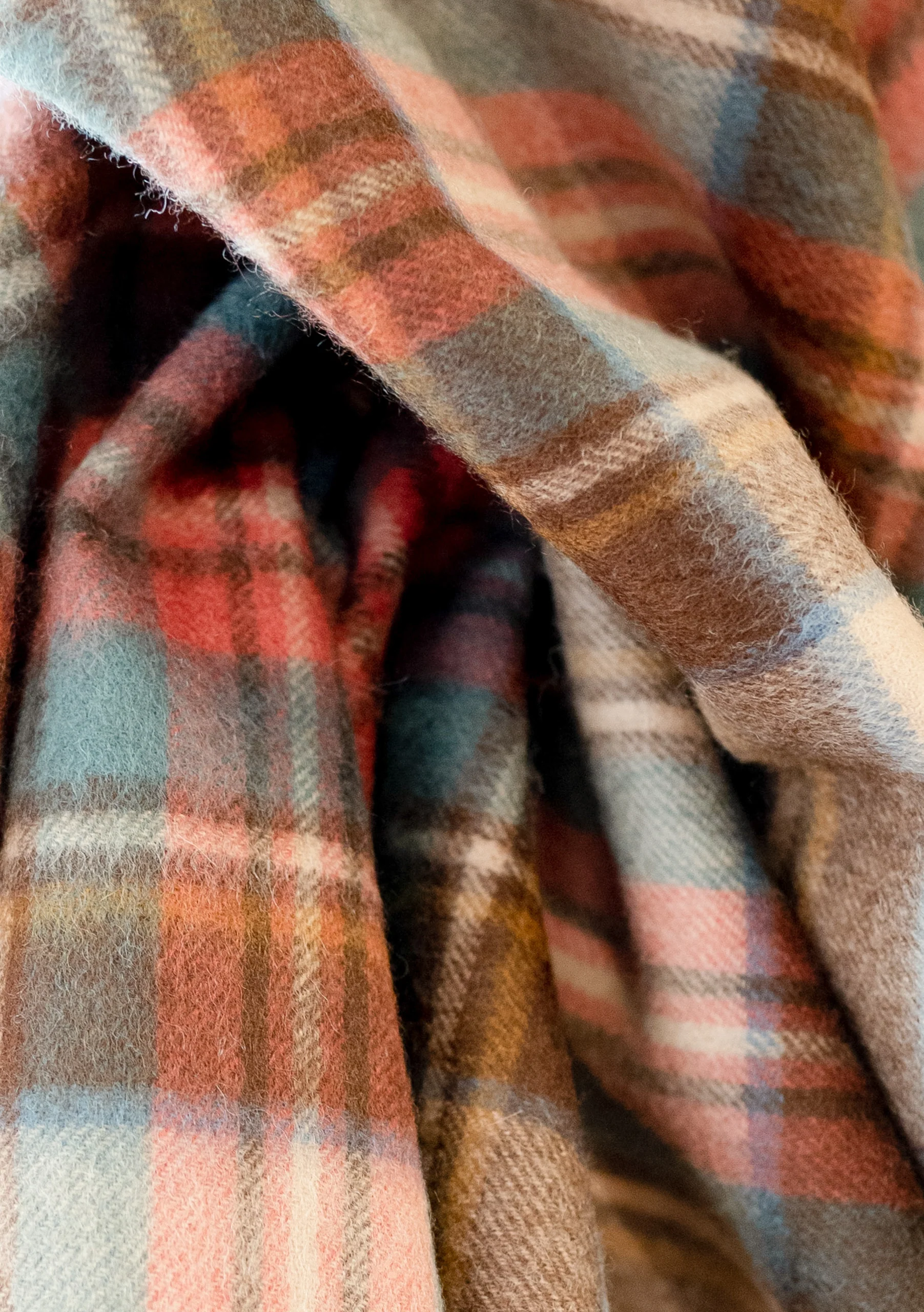 Cashmere Small Blanket in Stewart Dress Antique Tartan - Image 2