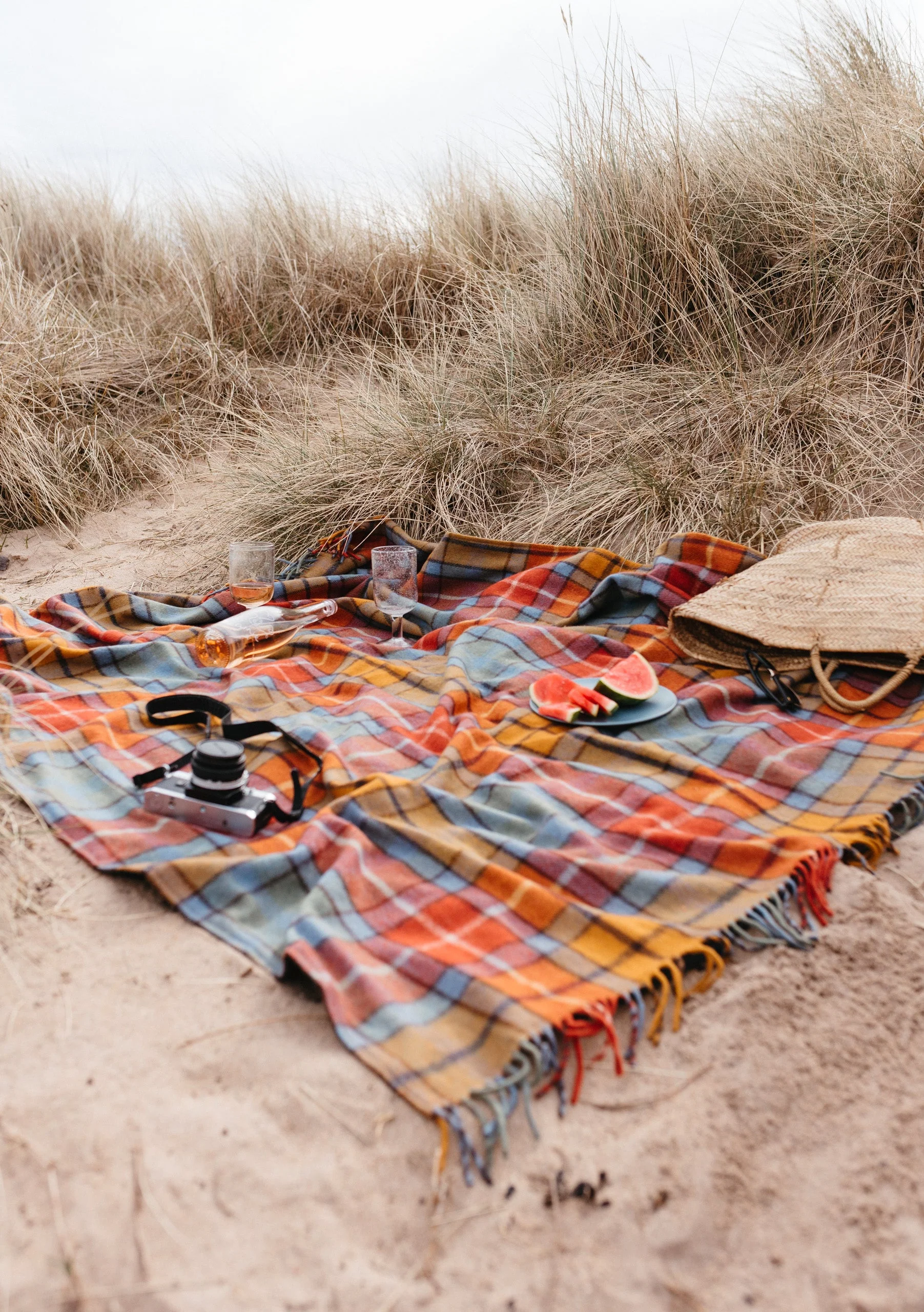 Water Resistant Recycled Wool Picnic Blanket in Buchanan Antique Tartan - Image 4