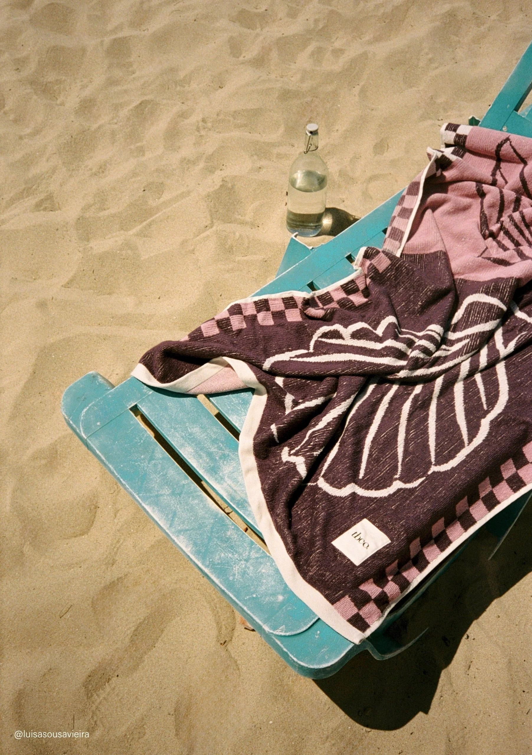 Cotton Beach Towel in Pink Shell - Image 2