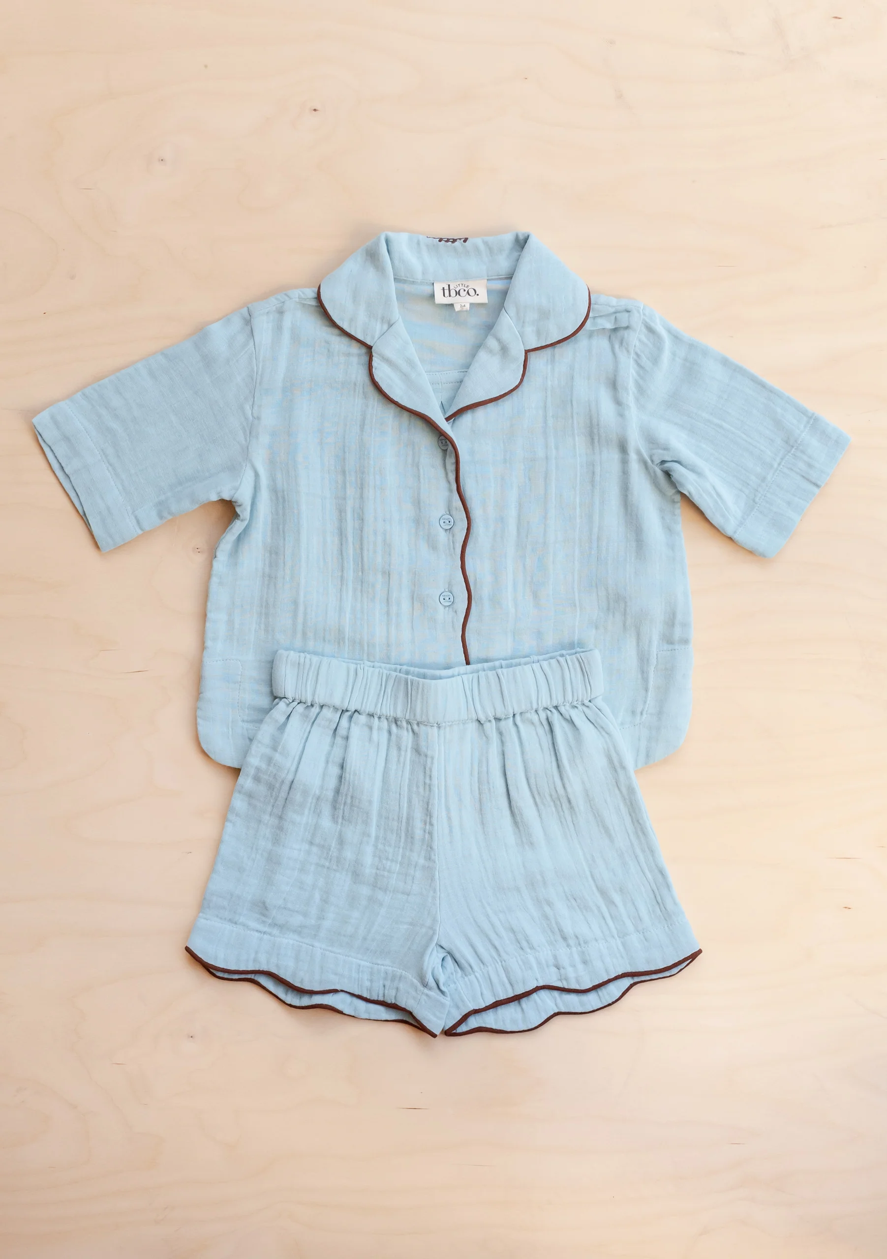 Cotton Kids Pyjamas in Blue - Image 2