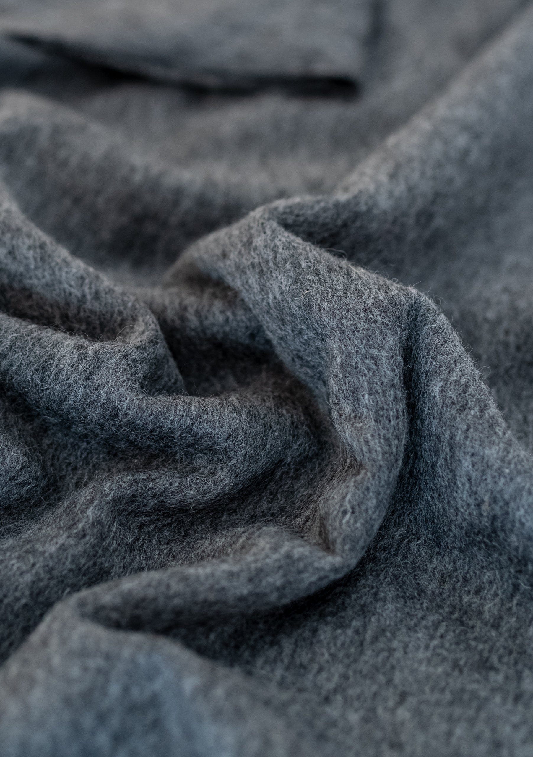 Lambswool Scarf in Charcoal Melange - Image 3