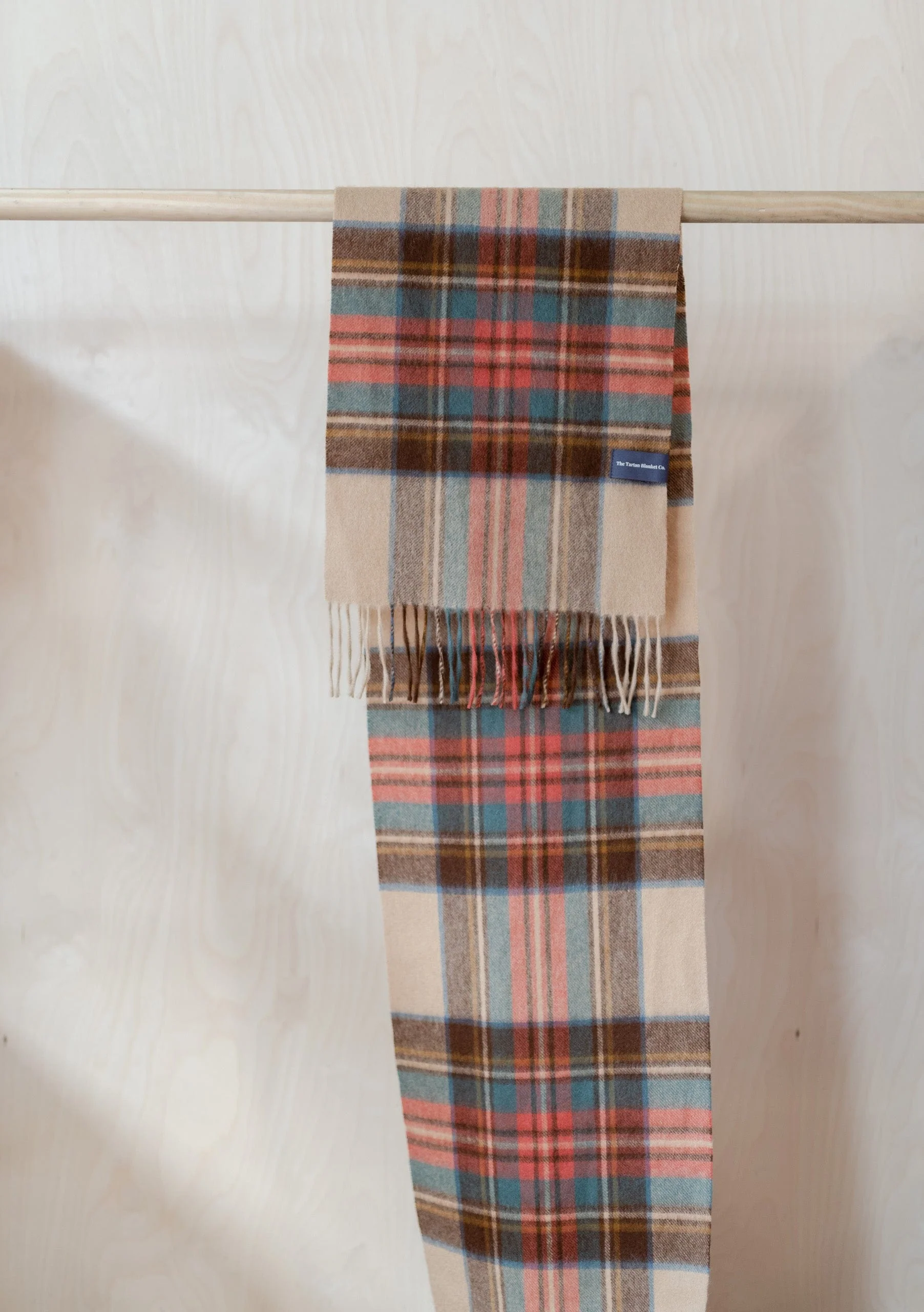Lambswool Scarf in Stewart Dress Antique Tartan - Image 2