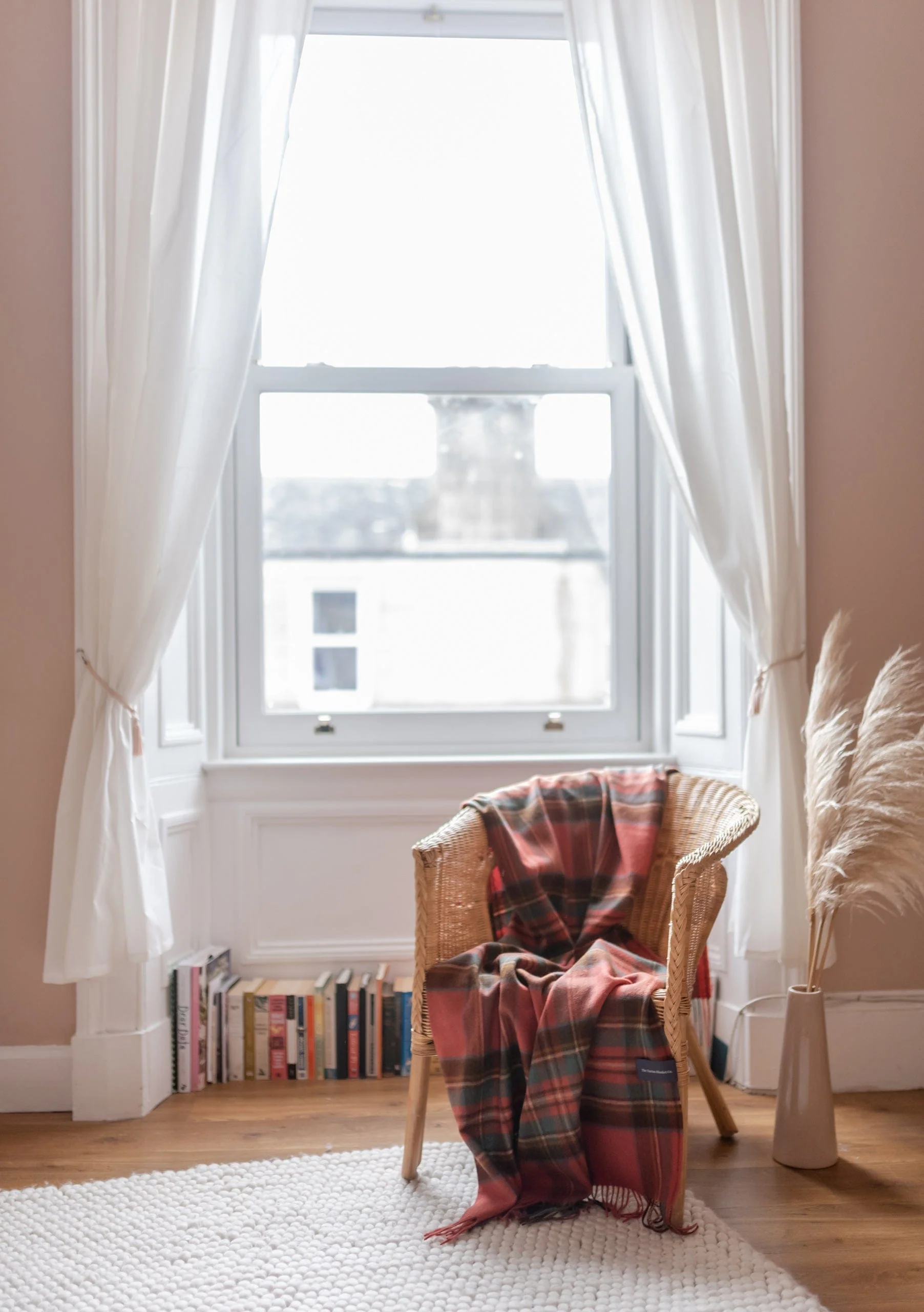 Lambswool Small Blanket in Stewart Royal Antique Tartan - Image 2