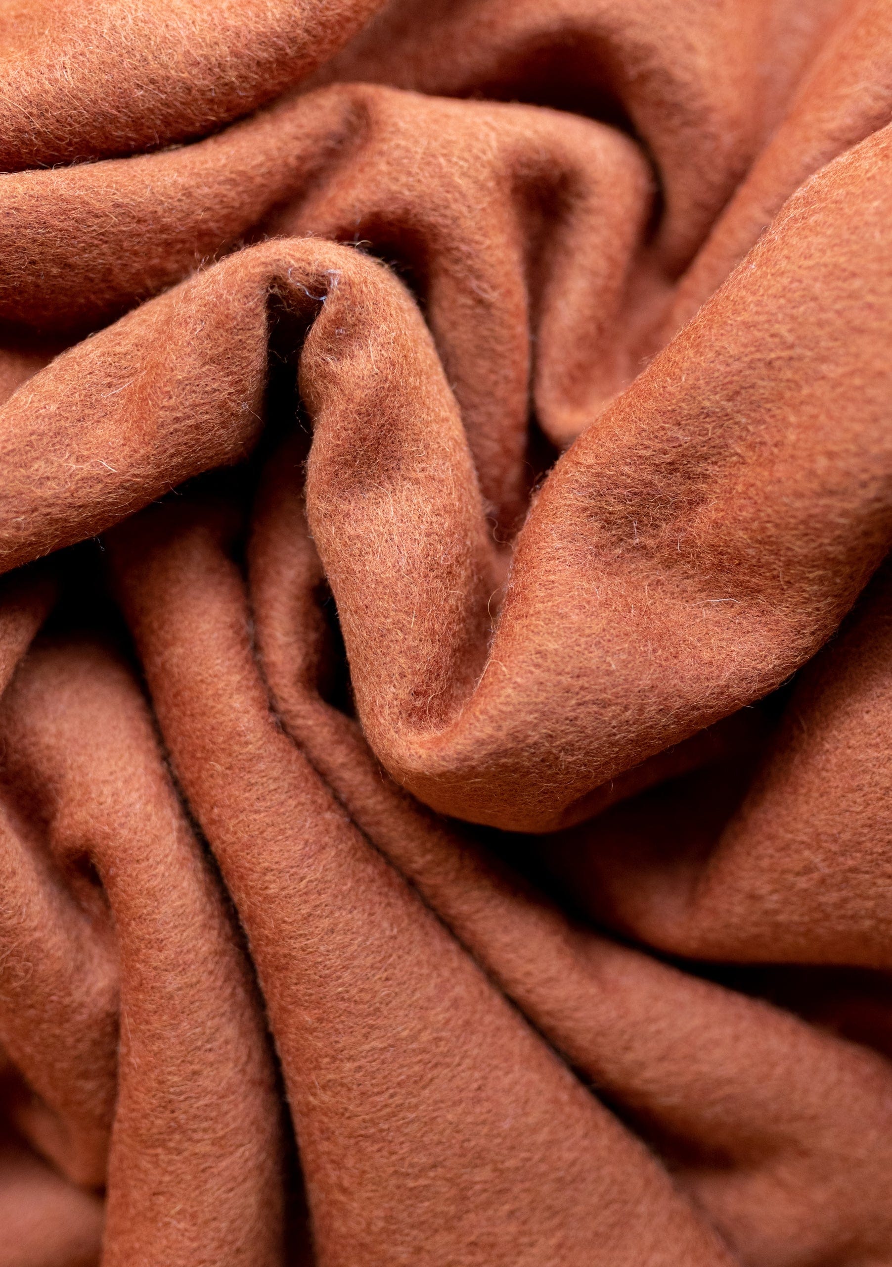 Lambswool Small Blanket in Rust Melange - Image 3