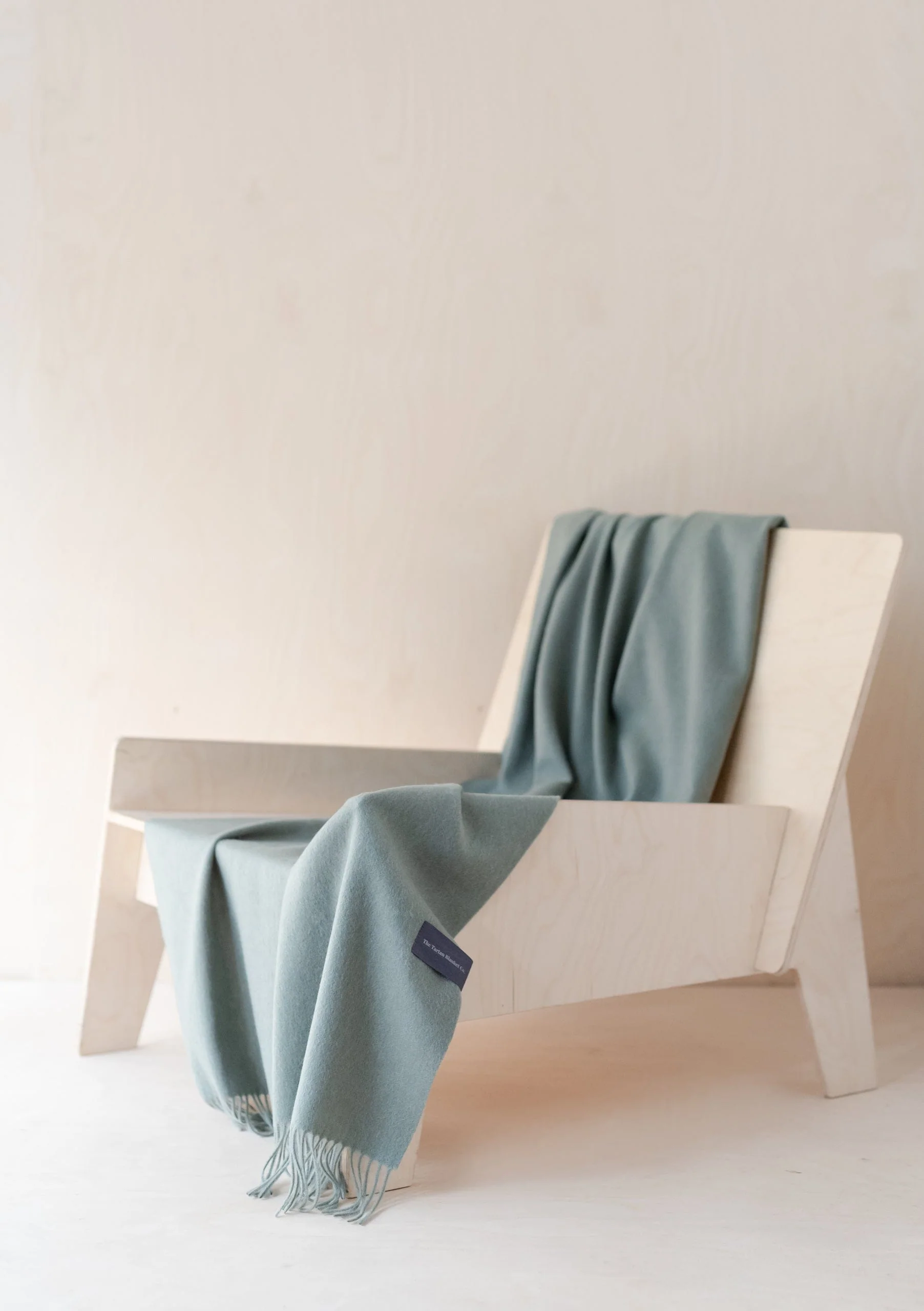 Lambswool Small Blanket in Sage Melange