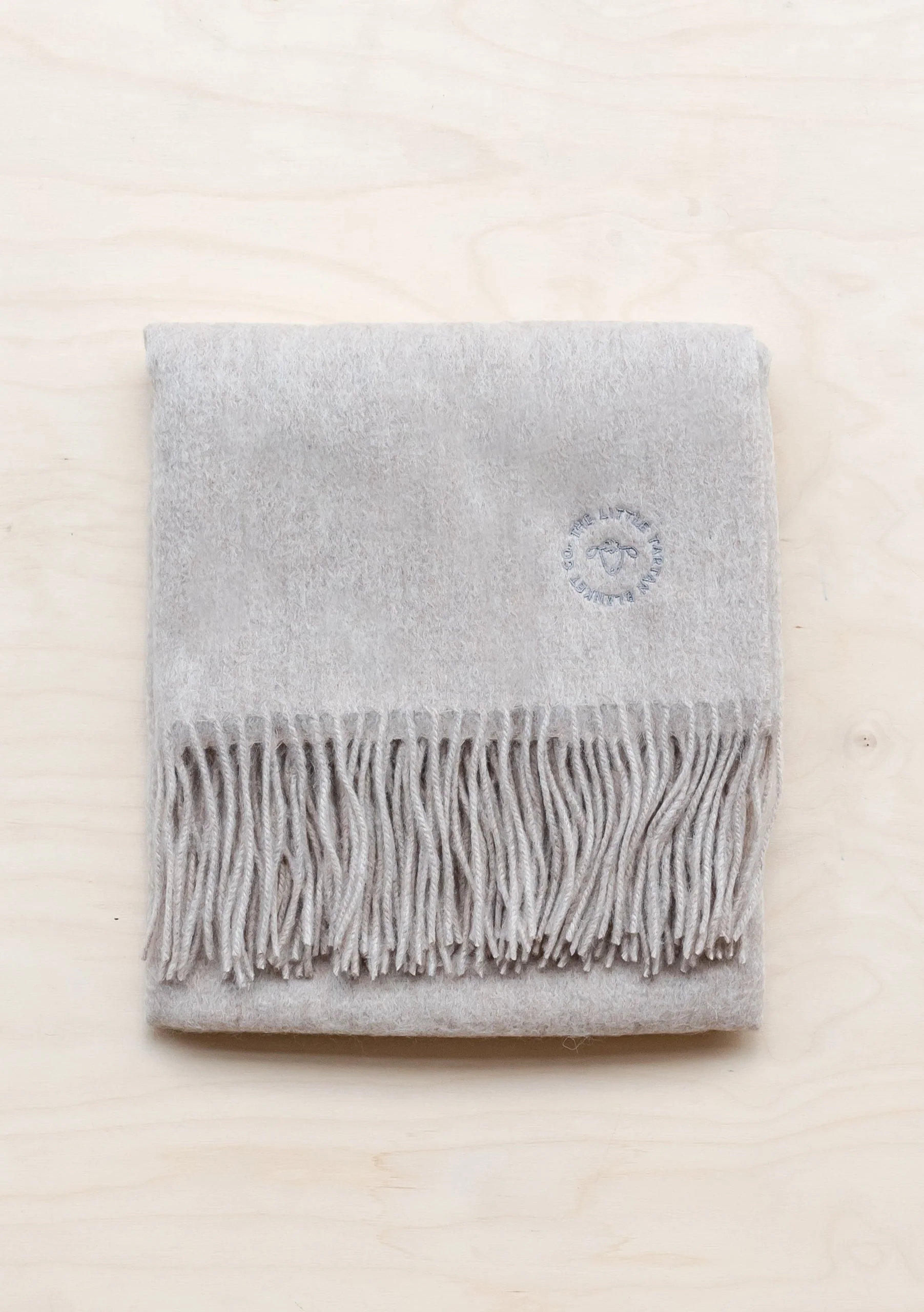 Lambswool Baby Blanket in Oatmeal Melange - Image 2