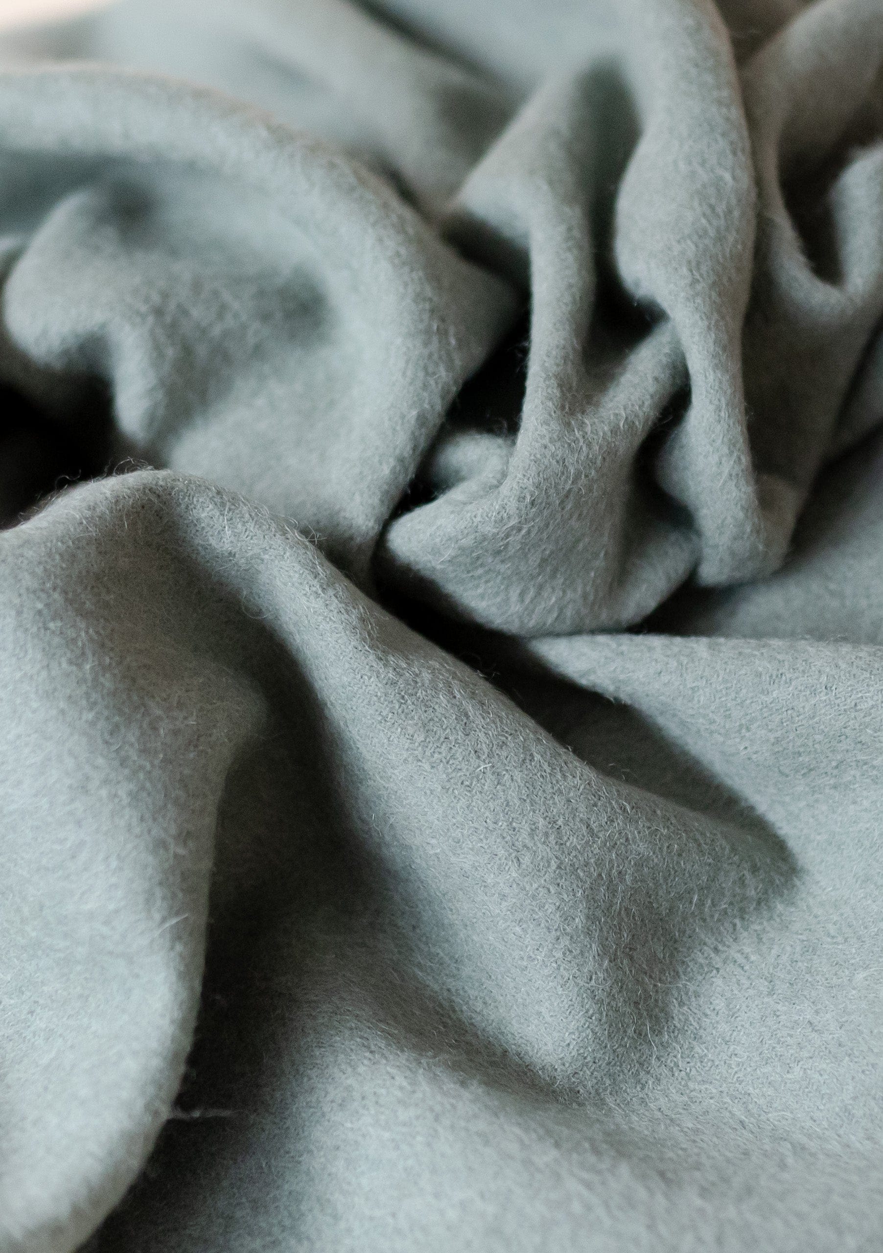 Lambswool Baby Blanket in Sage Melange - Image 4